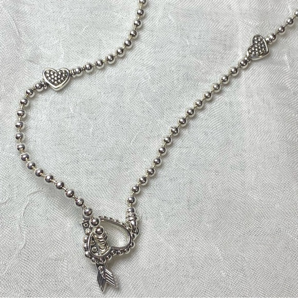LAGOS Sterling Silver Caviar Hearts & Arrows Necklace - Picture 12 of 16